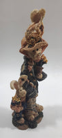 1995 Boyds Bears & Friends The Folkstone Collection #2843 Flora & Amelia ... The Gardeners Bunny Rabbit 7 1/2" Tall Resin Figure Ornament