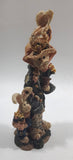 1995 Boyds Bears & Friends The Folkstone Collection #2843 Flora & Amelia ... The Gardeners Bunny Rabbit 7 1/2" Tall Resin Figure Ornament