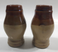 Vintage Stoneware Drip Glaze Salt and Pepper Shakers