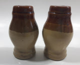 Vintage Stoneware Drip Glaze Salt and Pepper Shakers