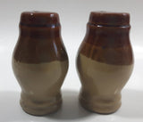 Vintage Stoneware Drip Glaze Salt and Pepper Shakers