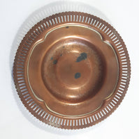 Vintage Engraved Copper Metal Ashtray