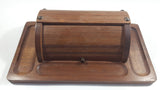 Vintage Cheese Bread Butter Wood Roll Top Box