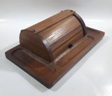 Vintage Cheese Bread Butter Wood Roll Top Box