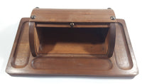 Vintage Cheese Bread Butter Wood Roll Top Box