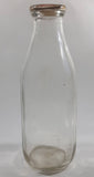 2% Homo 10" Tall Glass Milk Bottle with Cap