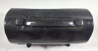 Vintage Black Dome Top Tin Metal Lunch Box