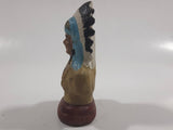 Small Hand Painted Indian Chief Aboriginal Ceramic Salt or Pepper Shaker (Single)