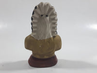 Small Hand Painted Indian Chief Aboriginal Ceramic Salt or Pepper Shaker (Single)