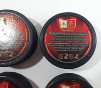 2002 McDonald's Salt Lake City Olympics Team Canada NHL Ice Hockey Players Set of 4 Pucks Gretzky, Lemieux, Niedermayer, Kariya, Sakic