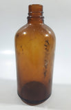 Vintage 5 3/8" Tall Amber Brown Glass Bottle