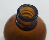 Vintage 5 3/8" Tall Amber Brown Glass Bottle