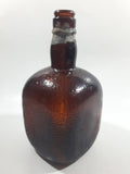 7 1/2" Tall Brandy Amber Brown Glass Bottle