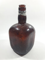 7 1/2" Tall Brandy Amber Brown Glass Bottle