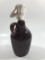 Vintage LAY OFF This is the Old Man's Private Stock Topless Woman Whisky Jug Decanter Pottery Bottle