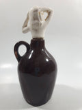 Vintage LAY OFF This is the Old Man's Private Stock Topless Woman Whisky Jug Decanter Pottery Bottle