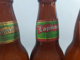 Vintage Set of 9 Capilano Brewery Vancouver Old Style Beer Amber Brown Glass Bottles