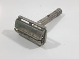 Vintage Face Shaver Razor Etched Pattern Metal Handle