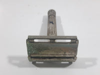 Vintage Face Shaver Razor Etched Pattern Metal Handle