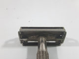 Vintage Face Shaver Razor Etched Pattern Metal Handle