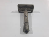 Vintage Face Shaver Razor Etched Pattern Metal Handle