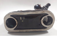 Vintage Drip Glaze Dark Brown Moose Pottery Sculpture