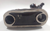 Vintage Drip Glaze Dark Brown Moose Pottery Sculpture