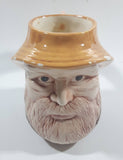 Vintage Toby Style Fisherman Face Ceramic Pottery Stein Mug Cup with Fish Handle