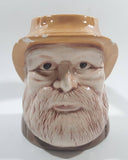 Vintage Toby Style Fisherman Face Ceramic Pottery Stein Mug Cup with Fish Handle