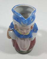 Vintage Toby Style Colonial Woman Miniature Ceramic Pottery Figurine Mug Cup Made in Japan