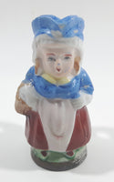 Vintage Toby Style Colonial Woman Miniature Ceramic Pottery Figurine Mug Cup Made in Japan