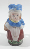 Vintage Toby Style Colonial Woman Miniature Ceramic Pottery Figurine Mug Cup Made in Japan