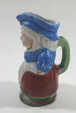 Vintage Toby Style Colonial Woman Miniature Ceramic Pottery Figurine Mug Cup Made in Japan