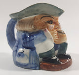 Vintage Toby Style Face Head Hand Painted Ceramic Pottery Figurine Mug Cup 2 1/2" Tall