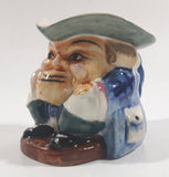 Vintage Toby Style Face Head Hand Painted Ceramic Pottery Figurine Mug Cup 2 1/2" Tall