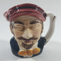 Vintage Toby Style Face Head Hand Painted Ceramic Pottery Figurine Mug Cup 3 5/8" Tall Made in Japan