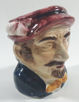 Vintage Toby Style Face Head Hand Painted Ceramic Pottery Figurine Mug Cup 3 5/8" Tall Made in Japan