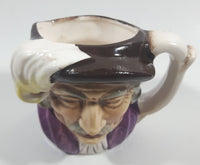 Vintage Toby Style Face Head Hand Painted Ceramic Pottery Figurine Mug Cup 3 1/2" Tall Made in Japan