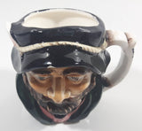 Vintage Toby Style Face Head Hand Painted Ceramic Pottery Figurine Mug Cup 3 5/8" Tall Made in Japan