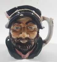 Vintage Toby Style Face Head Hand Painted Ceramic Pottery Figurine Mug Cup 3 5/8" Tall Made in Japan