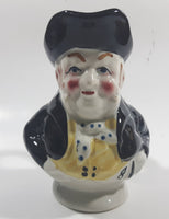 Vintage J Bull Toby Style Face Head Hand Painted Ceramic Pottery Figurine Jug Pitcher 5" Tall