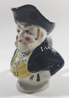 Vintage J Bull Toby Style Face Head Hand Painted Ceramic Pottery Figurine Jug Pitcher 5" Tall