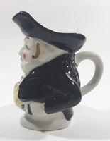 Vintage J Bull Toby Style Face Head Hand Painted Ceramic Pottery Figurine Jug Pitcher 5" Tall