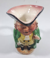 Vintage Burlington Ware Toby Style Squeaker Hand Painted Ceramic Pottery Figurine Jug Pitcher 6 1/4" Tall Made in England