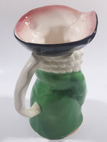 Vintage Burlington Ware Toby Style Squeaker Hand Painted Ceramic Pottery Figurine Jug Pitcher 6 1/4" Tall Made in England