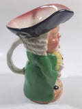 Vintage Burlington Ware Toby Style Squeaker Hand Painted Ceramic Pottery Figurine Jug Pitcher 6 1/4" Tall Made in England