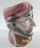 Vintage Toby Style Pirate Face Ceramic Pottery Stein Mug Cup with Pistol Gun Handle 5" Tall