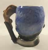 Vintage Toby Style Pirate Face Ceramic Pottery Stein Mug Cup with Pistol Gun Handle 5 1/4" Tall Made in Japan