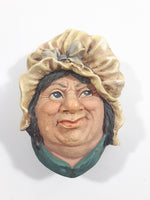 Vintage 1964 Bossons England Sarah Gamp Chalkware 3D Face Head Wall Decor