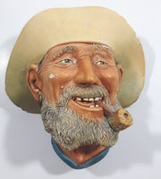 Vintage 1977 Bossons England Old Timer Chalkware 3D Face Head Wall Decor